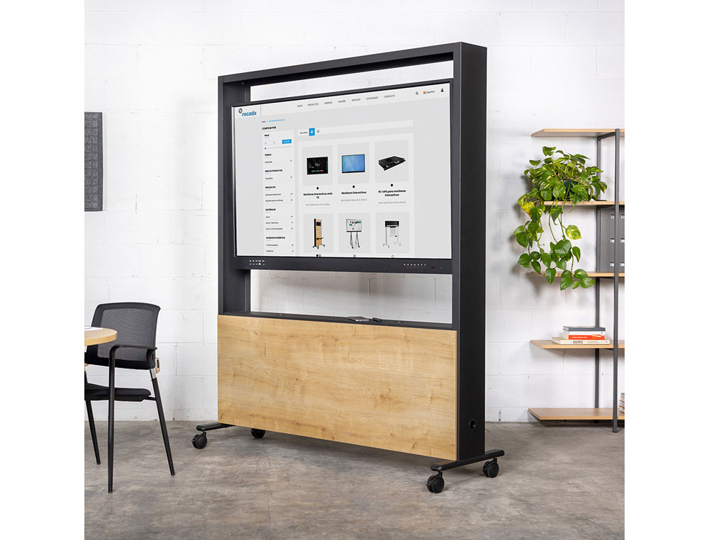 SOPORTE MOVIL ROCADA PARA MONITORES INTERACTIVOS DE 65