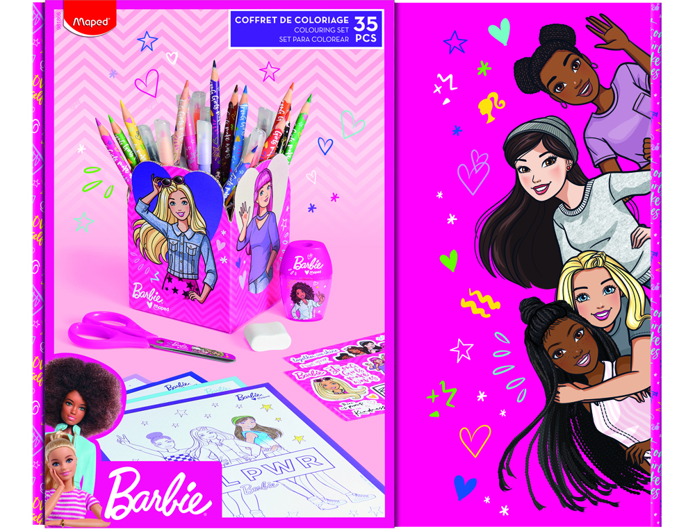 CAJA REGALO MAPED BARBIE 35 PIEZAS