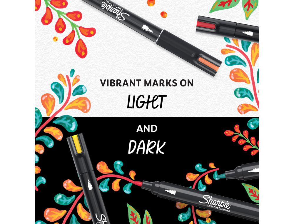 ROTULADOR SHARPIE ACRYLIC PUNTA REDONDA BLISTER DE 2 UNIDADES BLANCO Y NEGRO