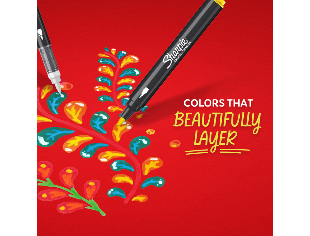 ROTULADOR SHARPIE ACRYLIC PUNTA REDONDA BLISTER DE 5 UNIDADES COLORES SURTIDOS