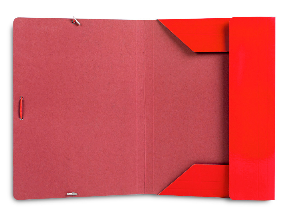 CARPETA LIDERPAPEL GOMAS DIN A3 TRES SOLAPAS CARTON PLASTIFICADO 800 GR COLORES SURTIDOS