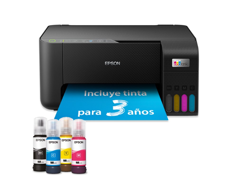 EQUIPO MULTIFUNCION EPSON ECOTANK ET-2860 TINTA COLOR DIN A4 33 PPM NEGRO / 15 PPM COLOR WIFI IMPRESORA ESCANER