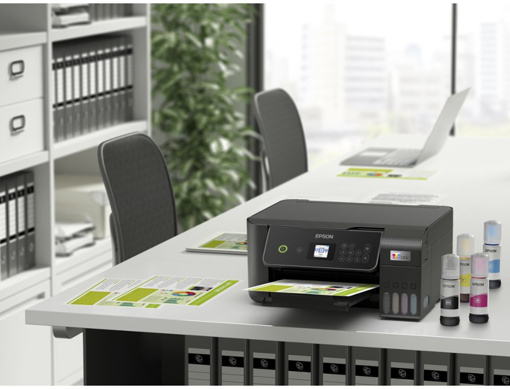 EQUIPO MULTIFUNCION EPSON ECOTANK ET-2870 TINTA COLOR DIN A4 33 PPM NEGRO / 15 PPM COLOR WIFI IMPRESORA ESCANER