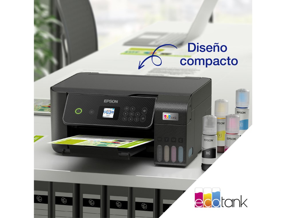 EQUIPO MULTIFUNCION EPSON ECOTANK ET-2870 TINTA COLOR DIN A4 33 PPM NEGRO / 15 PPM COLOR WIFI IMPRESORA ESCANER