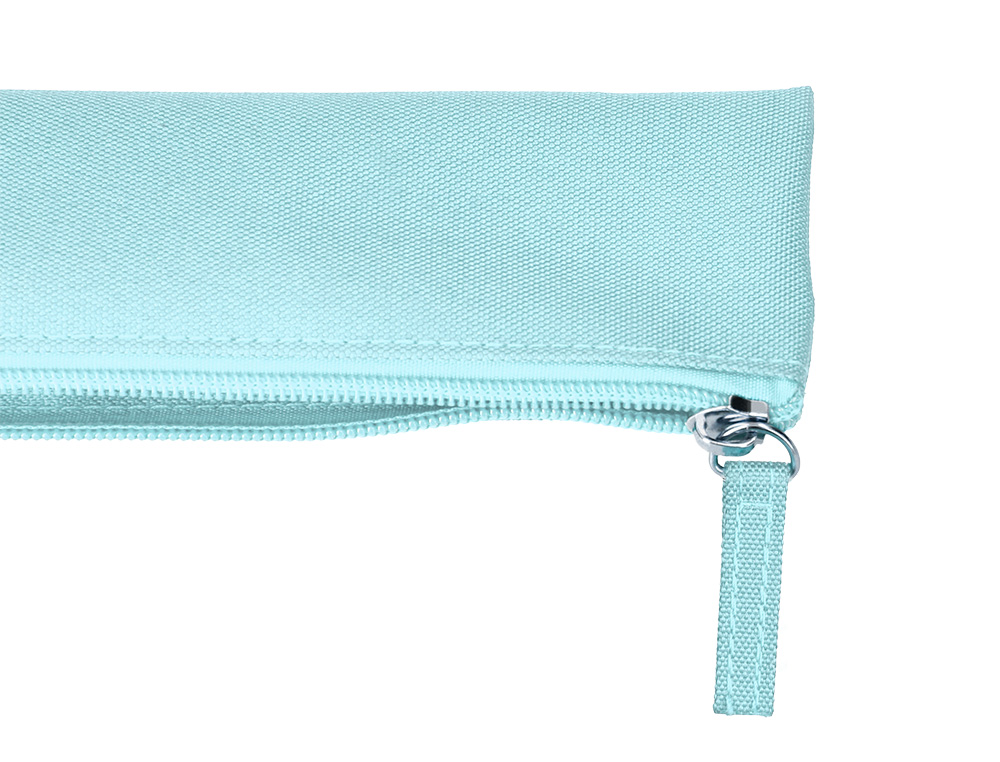ESTUCHE PORTATODO LIDERPAPEL PLANO ESTRECHO UNA CREMALLERA 200X60 MM AZUL CELESTE