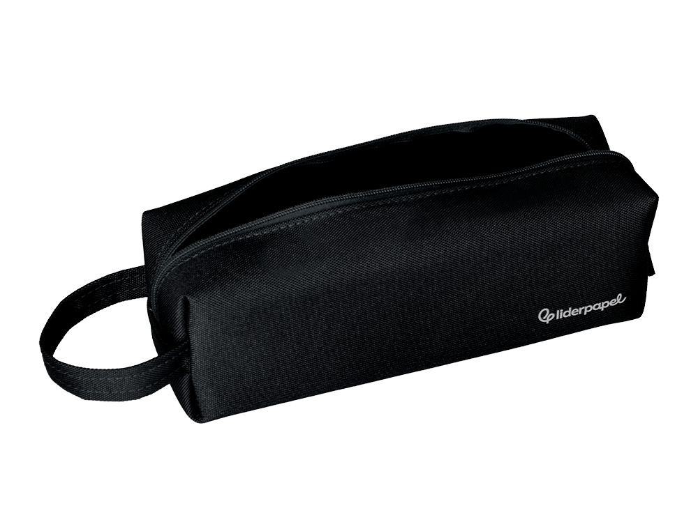 ESTUCHE PORTATODO LIDERPAPEL CLASSIC RECTANGULAR CON ASA 210X70MM NEGRO