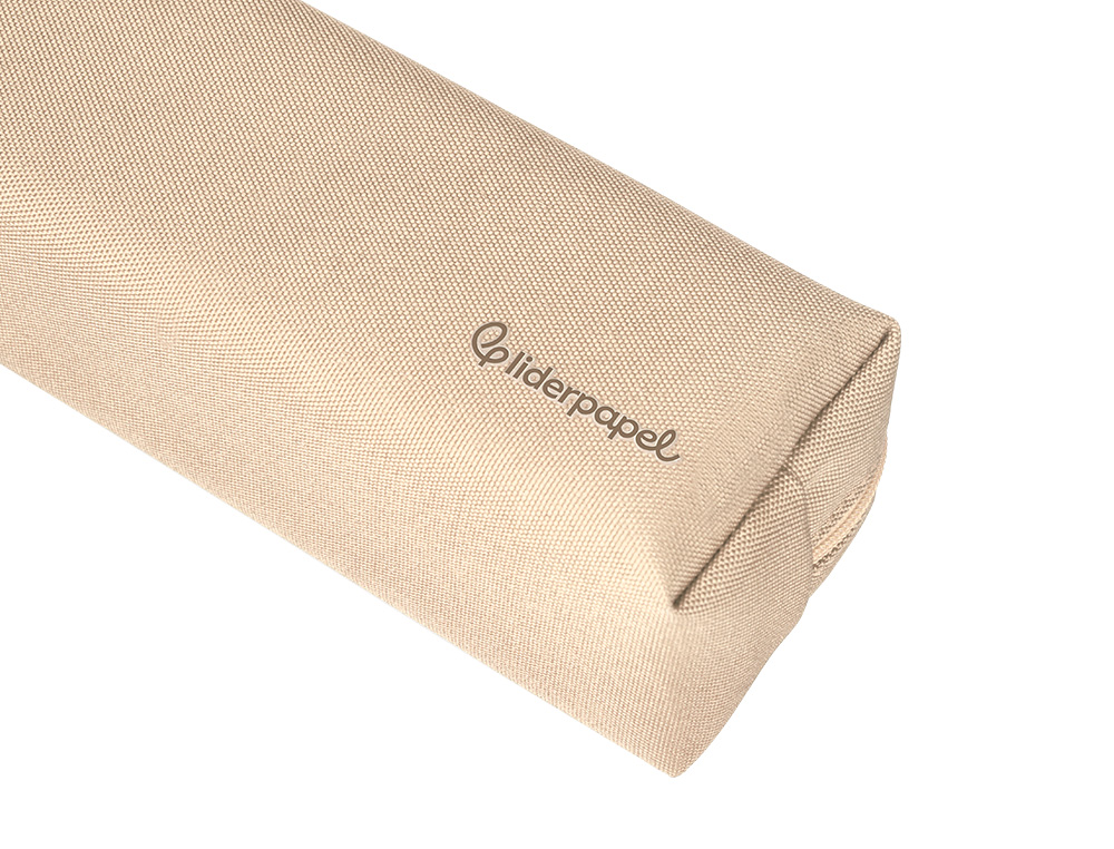 ESTUCHE PORTATODO LIDERPAPEL CLASSIC RECTANGULAR CON ASA 210X70MM CREMA