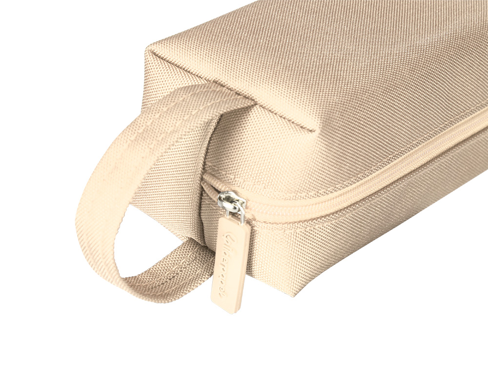 ESTUCHE PORTATODO LIDERPAPEL CLASSIC RECTANGULAR CON ASA 210X70MM CREMA