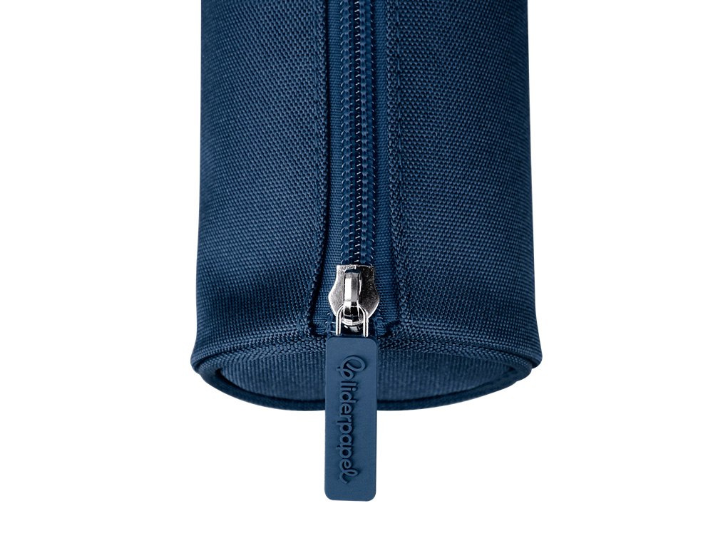 ESTUCHE PORTATODO LIDERPAPEL CLASSIC CILINDRICO ANCHO 210X70MM AZUL MARINO