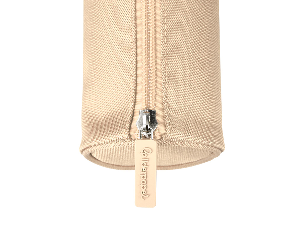 ESTUCHE PORTATODO LIDERPAPEL CLASSIC CILINDRICO ANCHO 210X70MM CREMA