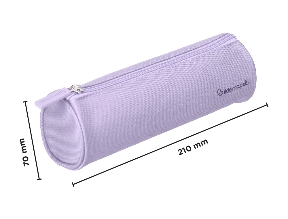 ESTUCHE PORTATODO LIDERPAPEL CLASSIC CILINDRICO ANCHO 210X70MM LILA