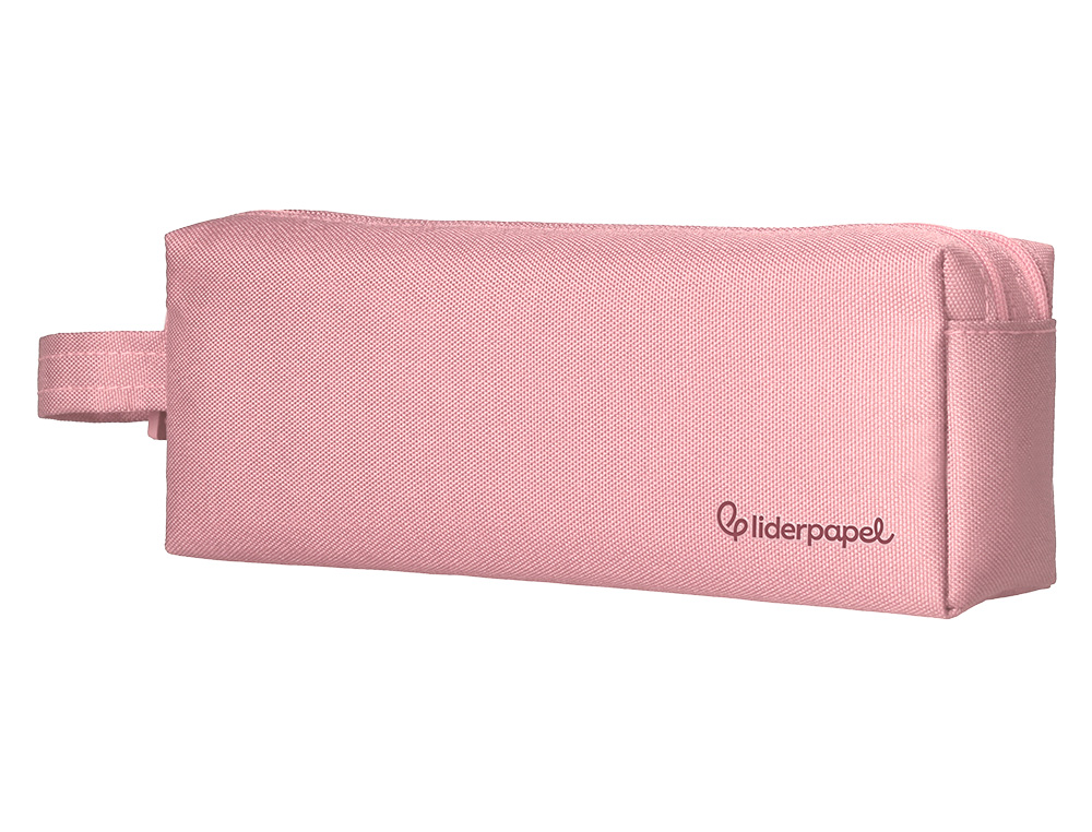 ESTUCHE PORTATODO LIDERPAPEL CLASSIC RECTANGULAR CON ASA 2 CREMALLERAS 210 X80MM ROSA