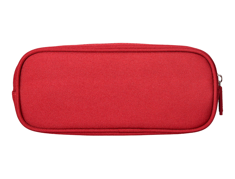ESTUCHE PORTATODO LIDERPAPEL CLASSIC OVALADO 2 CREMALLERAS CON BOLSILLO DELANTERO 210X90MM ROJO