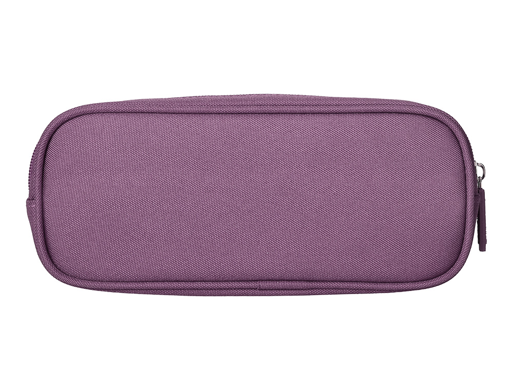 ESTUCHE PORTATODO LIDERPAPEL CLASSIC OVALADO 2 CREMALLERAS CON BOLSILLO DELANTERO 210X90MM MORADO EMPOLVADO