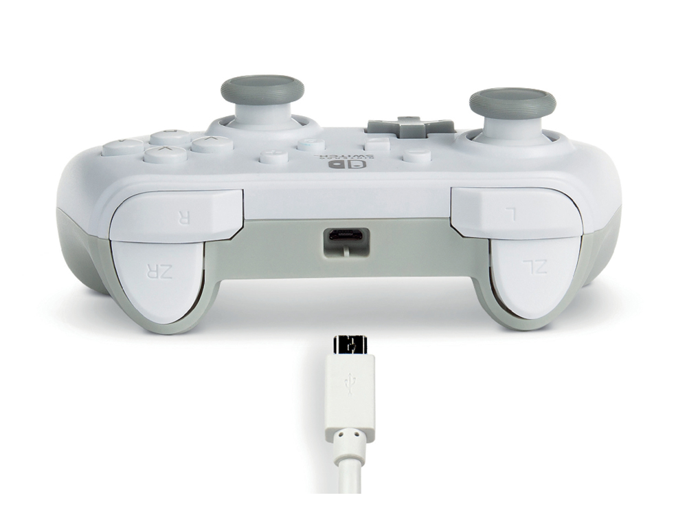 MANDO POWER A CON CABLE PARA NINTENDO SWITCH BLANCO