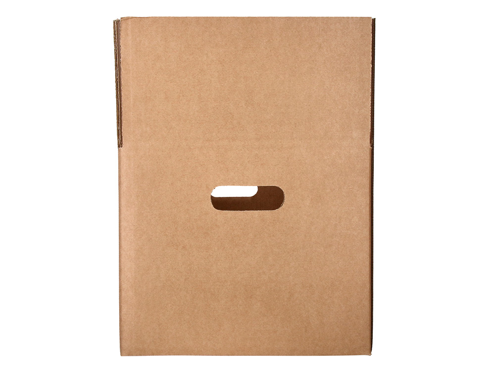 CAJA PARA EMBALAR Q-CONNECT AMERICANA ULTRA RESISTENTE CON ASAS CARTON CANAL DOBLE 7 MM COLOR KRAFT 700X440X330 MM