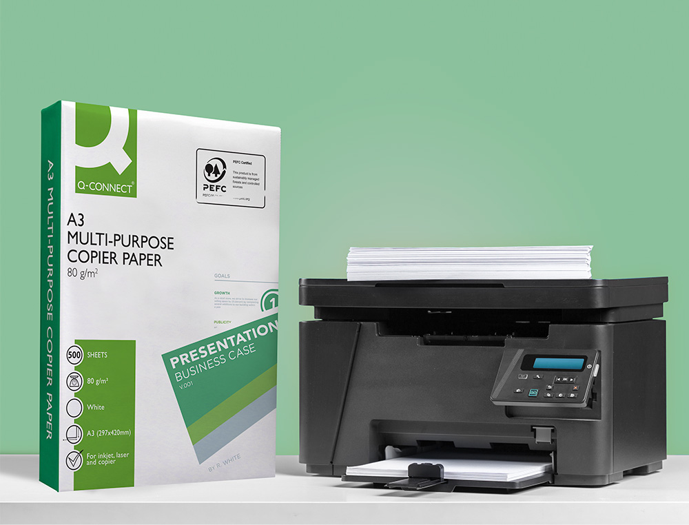 PAPEL FOTOCOPIADORA Q-CONNECT ECONOMY DIN A3 80 GRAMOS PAQUETE DE 500 HOJAS