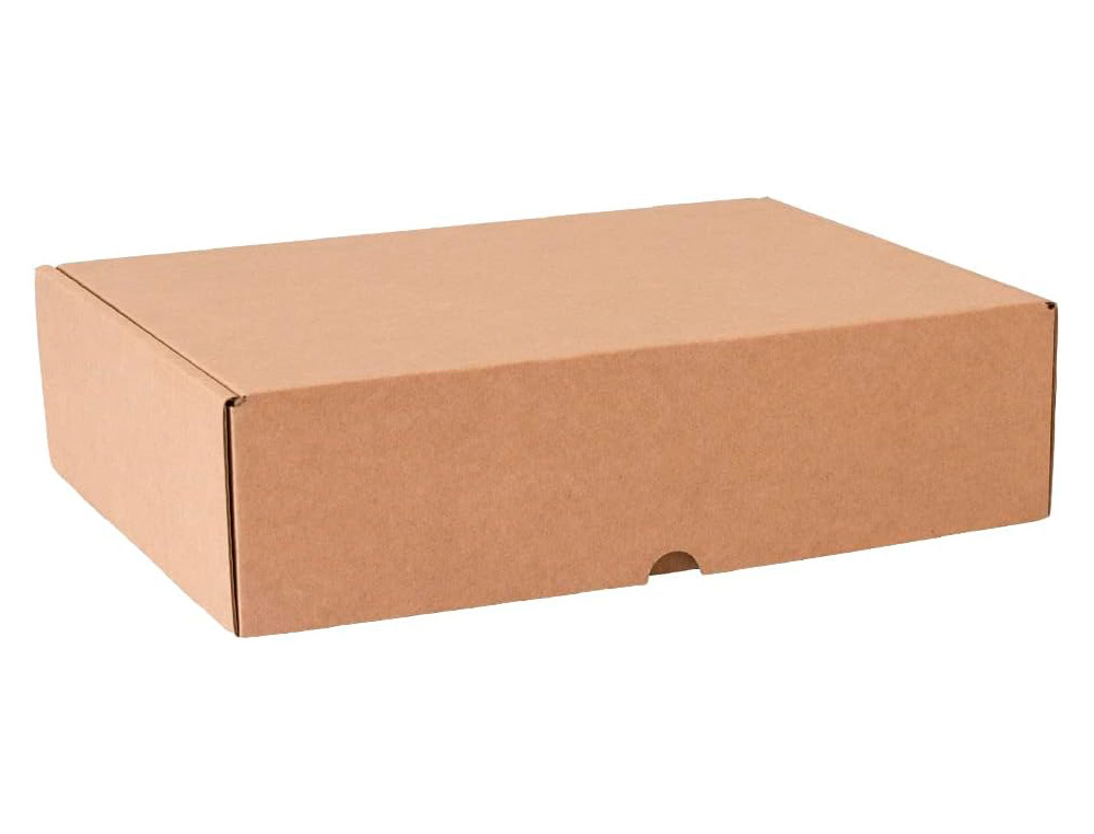 CAJA AUTOMONTABLE Q-CONNECT PARA E-COMMERCE Y REGALO CARTON RECICLADO CANAL SIMPLE 3 MM KRAFT 430X320X150 MM