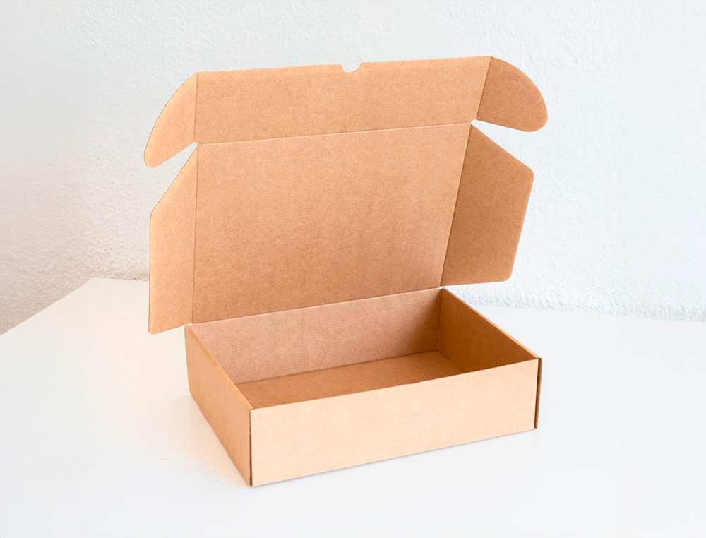CAJA AUTOMONTABLE Q-CONNECT PARA E-COMMERCE Y REGALO CARTON RECICLADO CANAL SIMPLE 3 MM KRAFT 430X320X150 MM