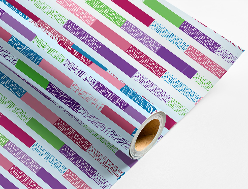 PAPEL DE REGALO LIDERPAPEL TODO AÑO ROLLO ANCHO 70 CM LONGITUD 2 MT GRAMAJE 60 GR DISEÑOS SURTIDOS C-2024