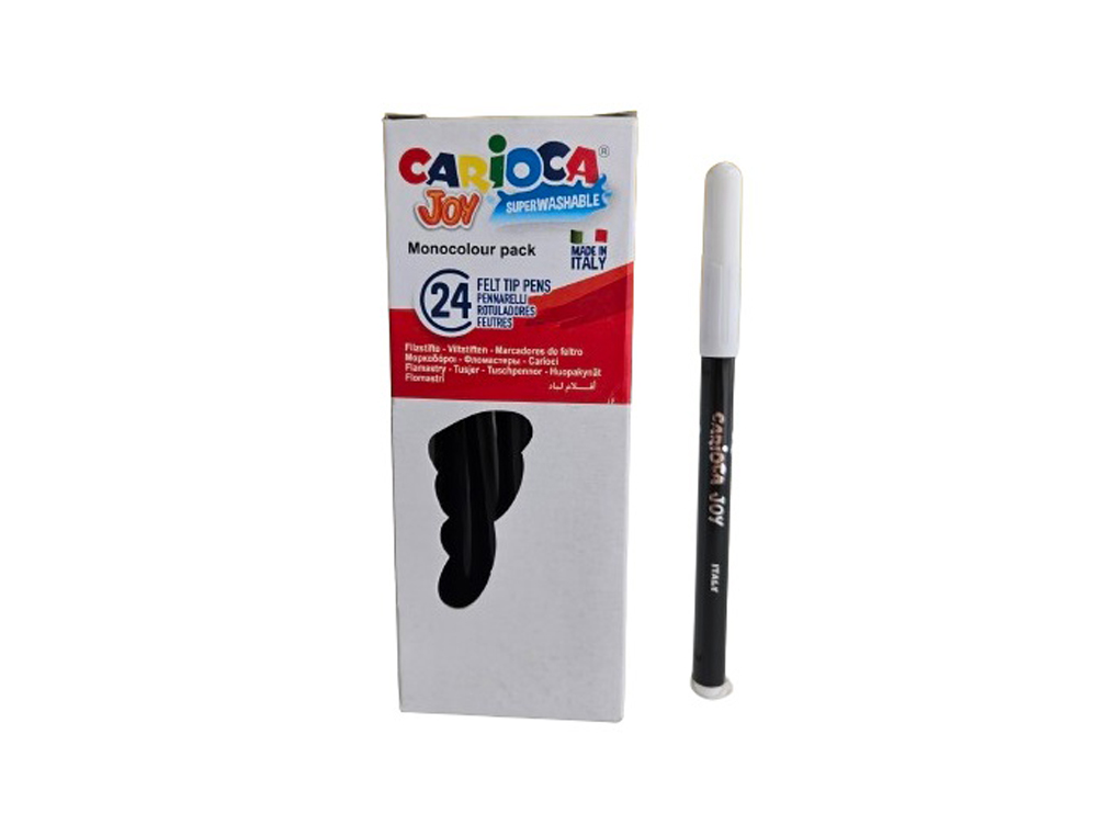 ROTULADOR CARIOCA JOY PUNTA FINA 2,8 MM LAVABLE COLOR NEGRO