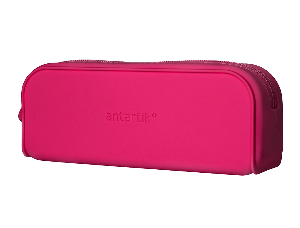 ESTUCHE PORTATODO ANTARTIK PRISMA SILICONA SOFT RECTANGULAR 185X50X75 MM ROSA FUCSIA