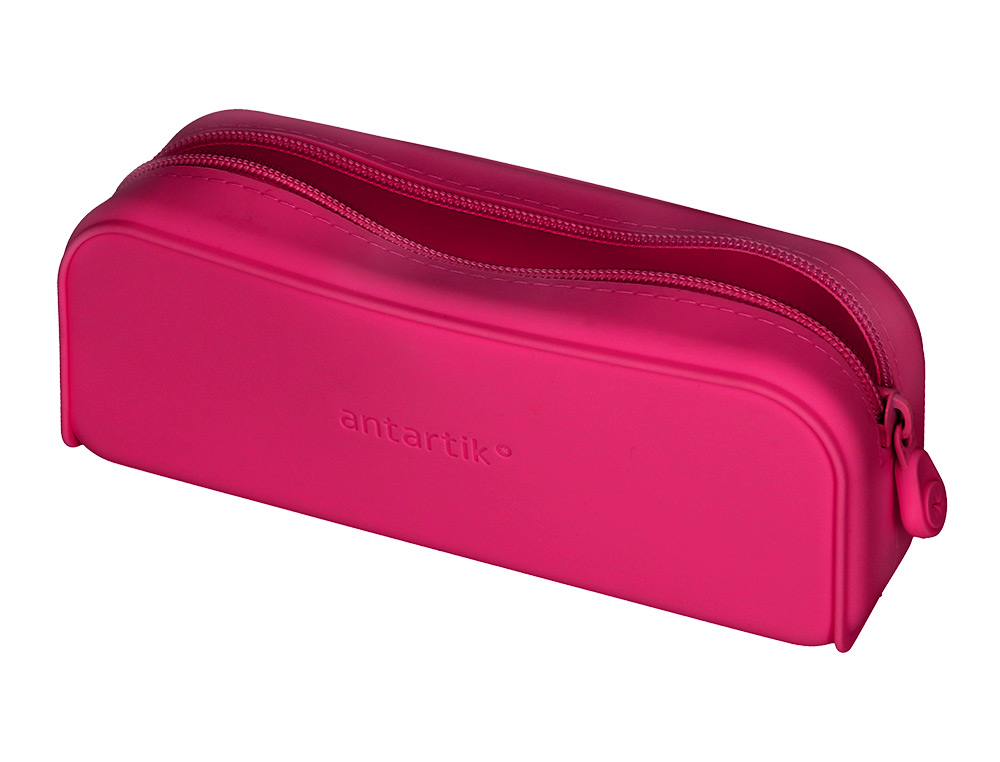 ESTUCHE PORTATODO ANTARTIK PRISMA SILICONA SOFT RECTANGULAR 185X50X75 MM ROSA FUCSIA