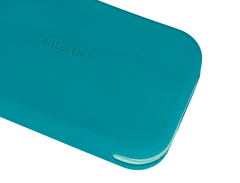 ESTUCHE PORTATODO ANTARTIK TROPICAL DIVE SILICONA SOFT RECTANGULAR 190X120X25 MM COLOR TURQUESA