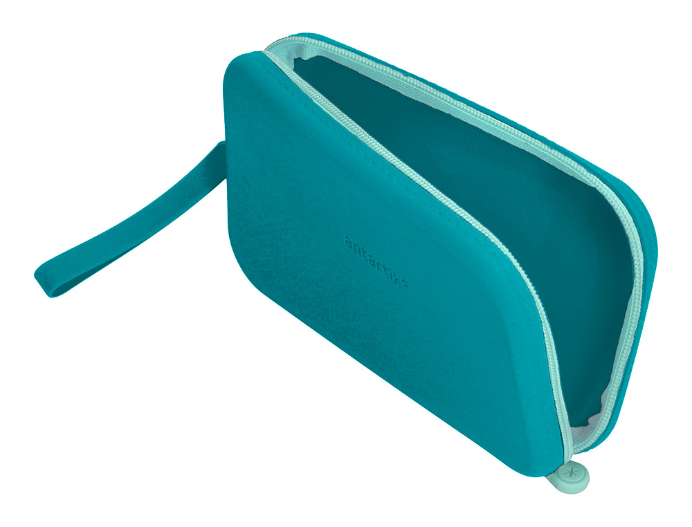 ESTUCHE PORTATODO ANTARTIK TROPICAL DIVE SILICONA SOFT RECTANGULAR 190X120X25 MM COLOR TURQUESA