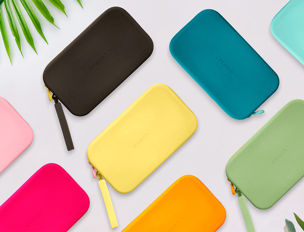 ESTUCHE PORTATODO ANTARTIK TROPICAL DIVE SILICONA SOFT RECTANGULAR 190X120X25 MM COLOR AMARILLO