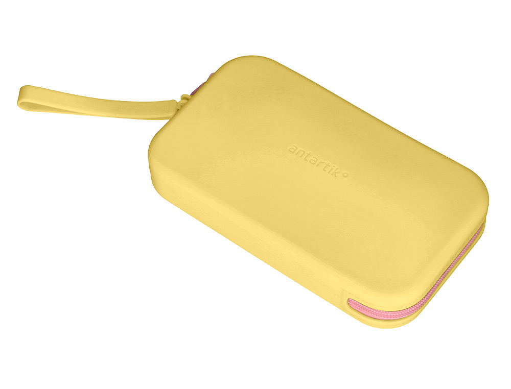 ESTUCHE PORTATODO ANTARTIK TROPICAL DIVE SILICONA SOFT RECTANGULAR 190X120X25 MM COLOR AMARILLO