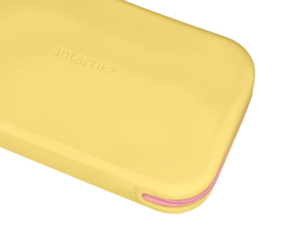 ESTUCHE PORTATODO ANTARTIK TROPICAL DIVE SILICONA SOFT RECTANGULAR 190X120X25 MM COLOR AMARILLO