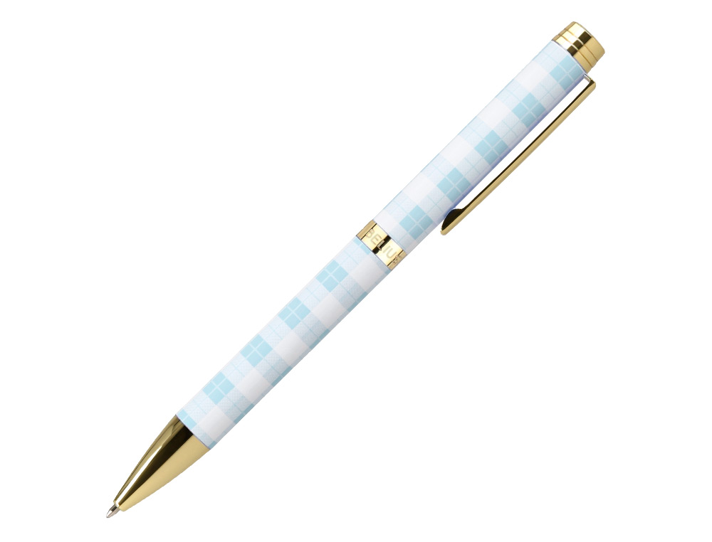 ROLLER BELIUS PERFECT PICNIC DAY ALUMINIO AZUL CELESTE DORADO TINTA COLOR NEGRO CAJA DE DISEO