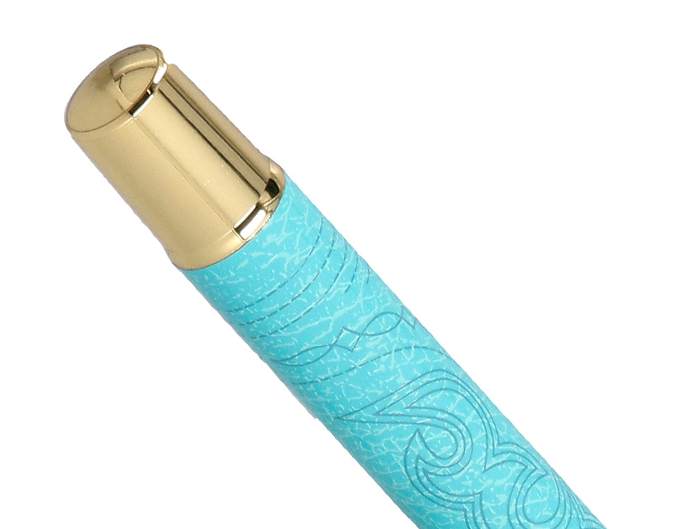 ROLLER BELIUS WILD WEST ALUMINIO COLOR TURQUESA DORADO TINTA COLOR NEGRO CAJA DE DISEÑO