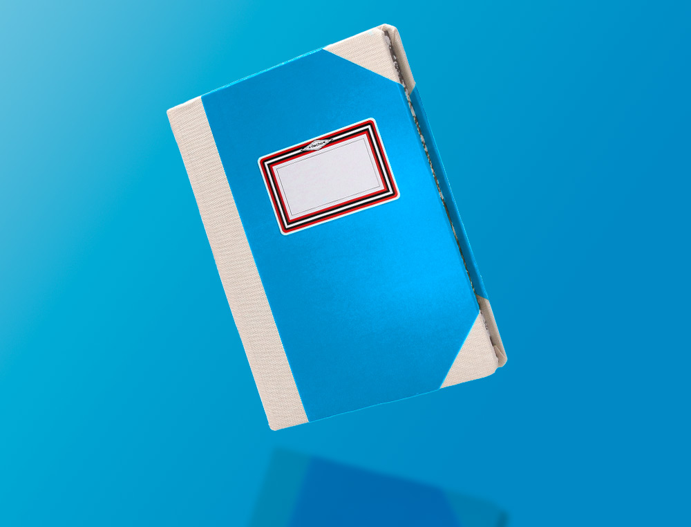 LIBRO CARTONE COSIDO FERNANDES FLECHA DIN A4+ LISO 50 HOJAS 100 GR AZUL