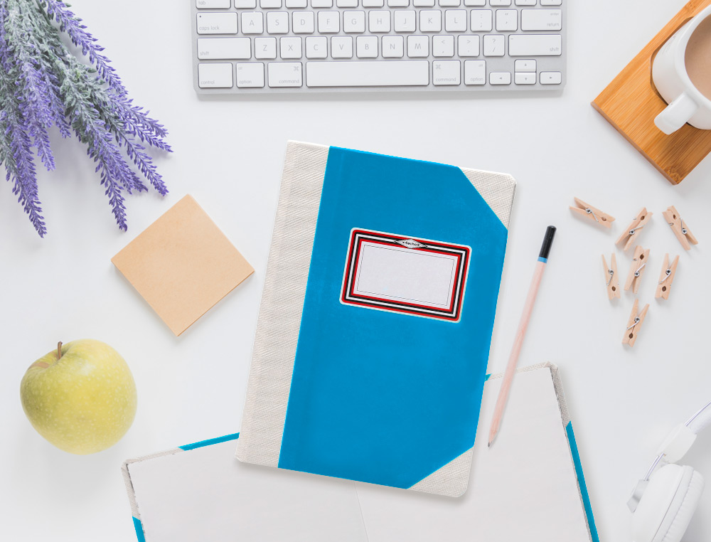 LIBRO CARTONE COSIDO FERNANDES FLECHA DIN A4+ LISO 50 HOJAS 100 GR AZUL