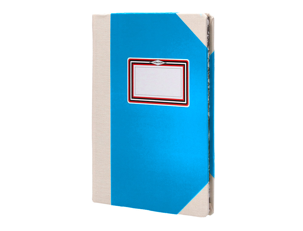 LIBRO CARTONE COSIDO FERNANDES FLECHA DIN A4+ LISO 50 HOJAS 100 GR AZUL
