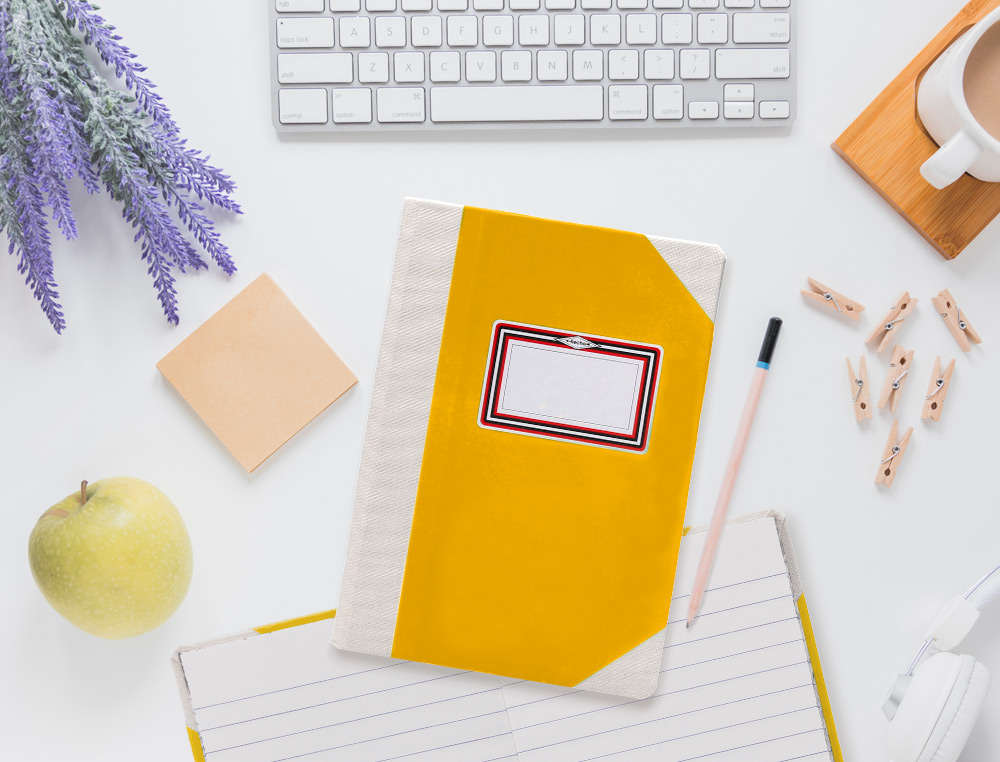 LIBRO CARTONE COSIDO FERNANDES FLECHA DIN A4+ RAYADO HORIZONTAL 50 HOJAS 100 GR AMARILLO