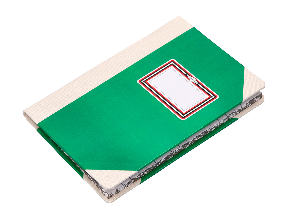 LIBRO CARTONE COSIDO FERNANDES FLECHA DIN A4+ RAYADO HORIZONTAL 50 HOJAS 100 GR VERDE