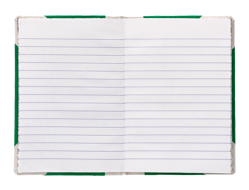 LIBRO CARTONE COSIDO FERNANDES FLECHA DIN A4+ RAYADO HORIZONTAL 50 HOJAS 100 GR VERDE
