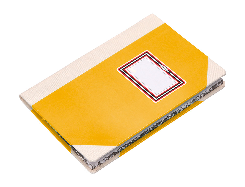 LIBRO CARTONE COSIDO FERNANDES FLECHA DIN A5+ LISO 50 HOJAS 100 GR AMARILLO
