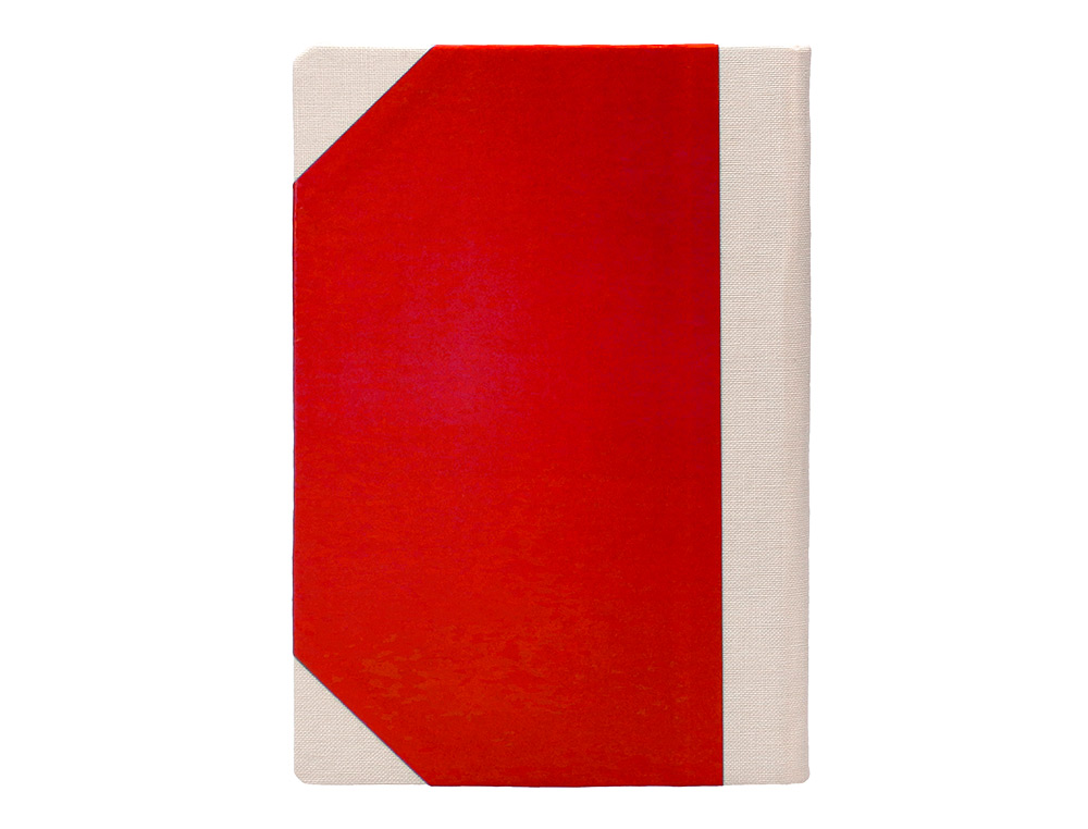 LIBRO CARTONE COSIDO FERNANDES FLECHA DIN A5+ RAYADO HORIZONTAL 50 HOJAS 100 GR ROJO