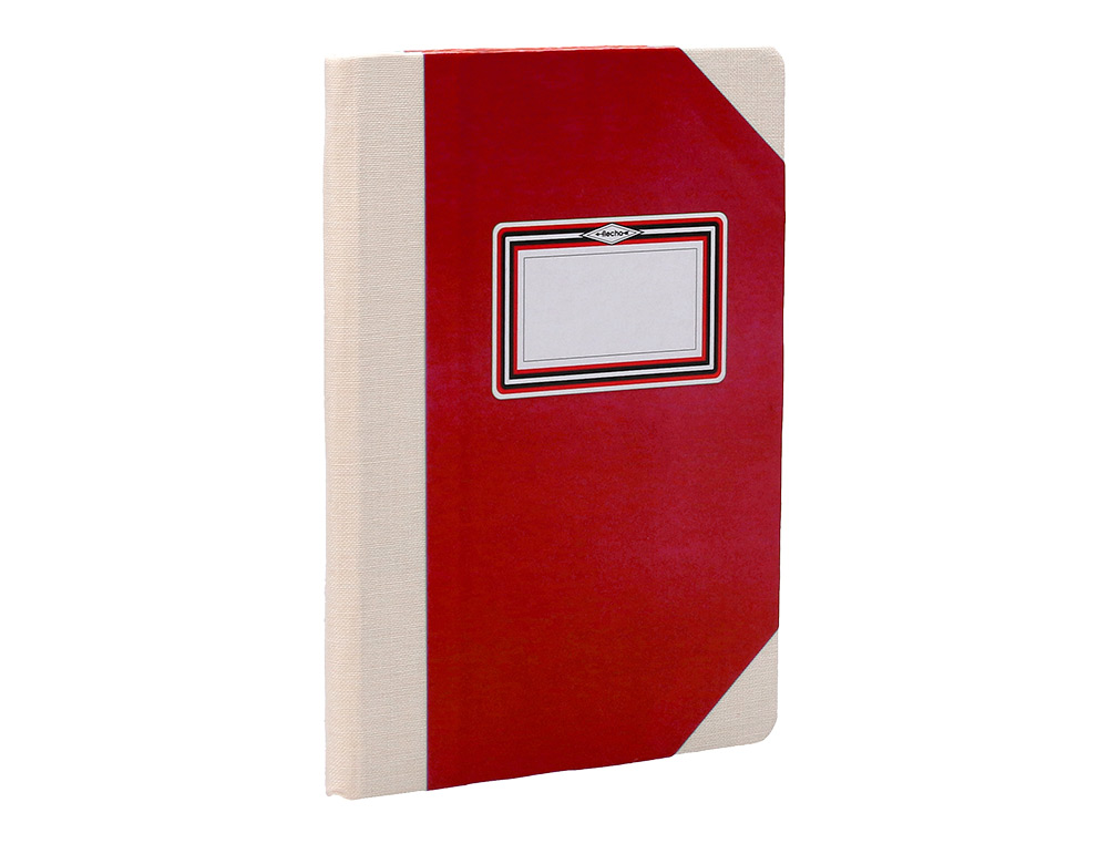 LIBRO CARTONE COSIDO FERNANDES FLECHA DIN A5+ RAYADO HORIZONTAL 50 HOJAS 100 GR ROJO