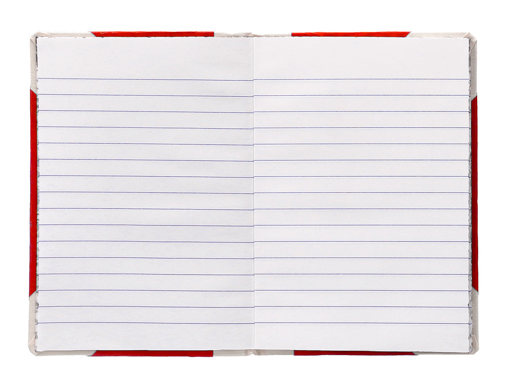 LIBRO CARTONE COSIDO FERNANDES FLECHA DIN A5+ RAYADO HORIZONTAL 50 HOJAS 100 GR ROJO