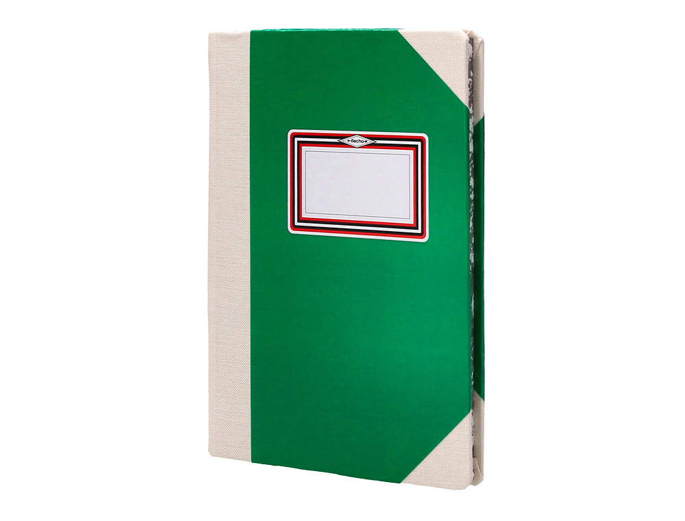 LIBRO CARTONE COSIDO FERNANDES FLECHA DIN A6+ LISO 50 HOJAS 100 GR VERDE