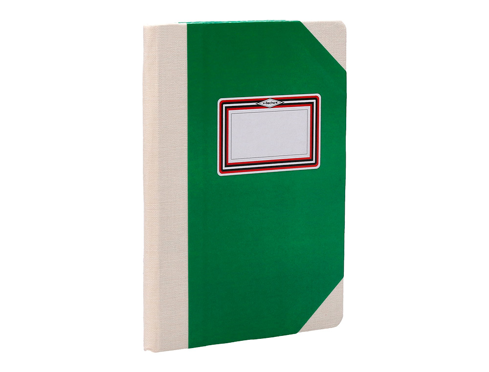 LIBRO CARTONE COSIDO FERNANDES FLECHA DIN A6+ LISO 50 HOJAS 100 GR VERDE