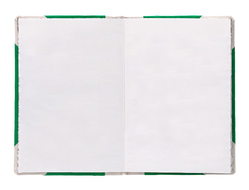 LIBRO CARTONE COSIDO FERNANDES FLECHA DIN A6+ LISO 50 HOJAS 100 GR VERDE