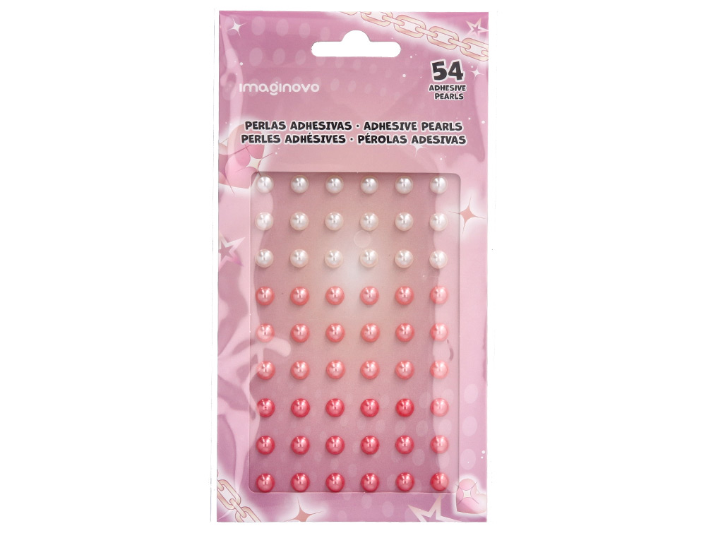 PEGATINAS IMAGINOVO GEMAS BLANCAS Y ROSAS BRILLANTES CON RELIEVE PARA TODAS SUPERFICIES 190X105 MM EN