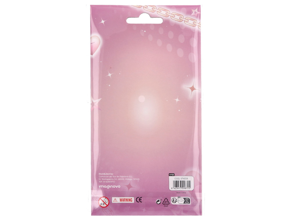 PEGATINAS IMAGINOVO GEMAS BLANCAS Y ROSAS BRILLANTES CON RELIEVE PARA TODAS SUPERFICIES 190X105 MM EN