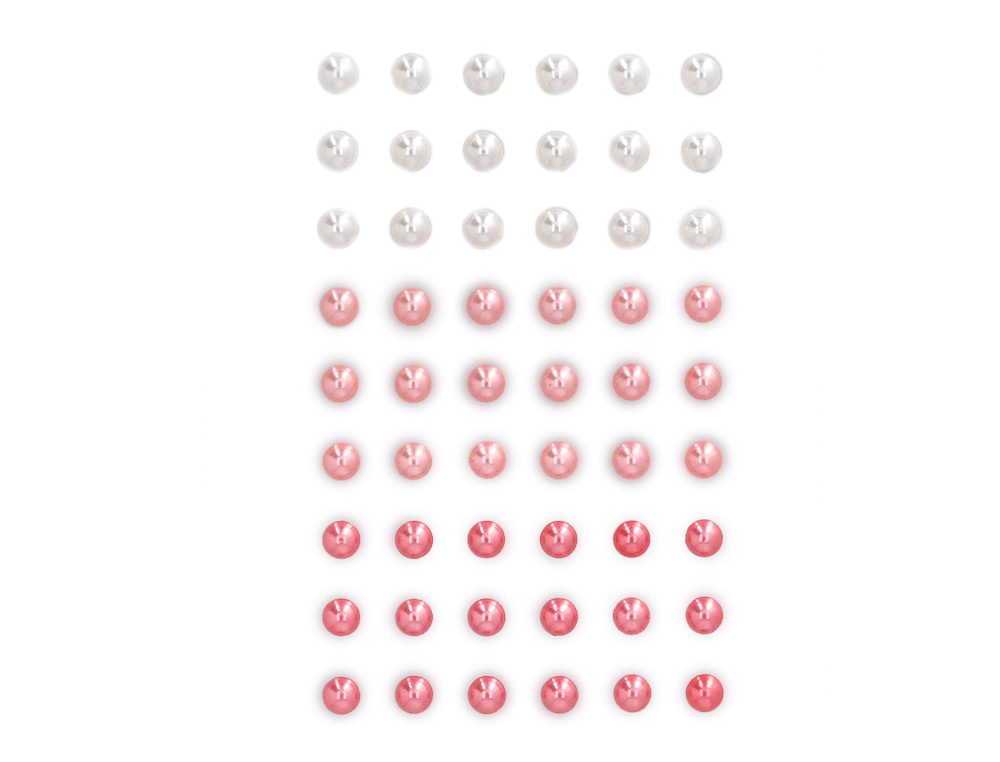 PEGATINAS IMAGINOVO GEMAS BLANCAS Y ROSAS BRILLANTES CON RELIEVE PARA TODAS SUPERFICIES 190X105 MM EN